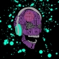 Preview: "Musik Skull" Jersey ca. 72/170 cm